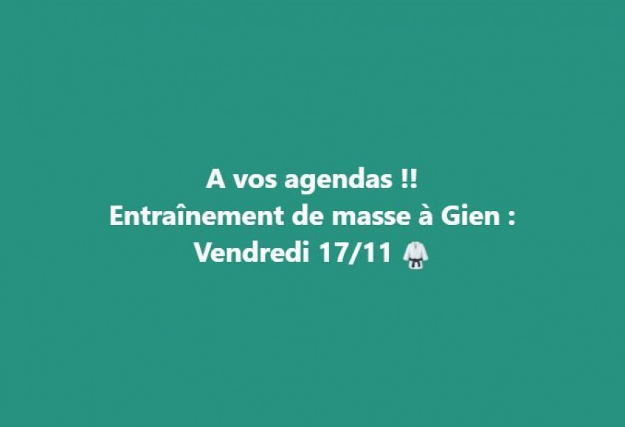 Entraînement de masse Gien